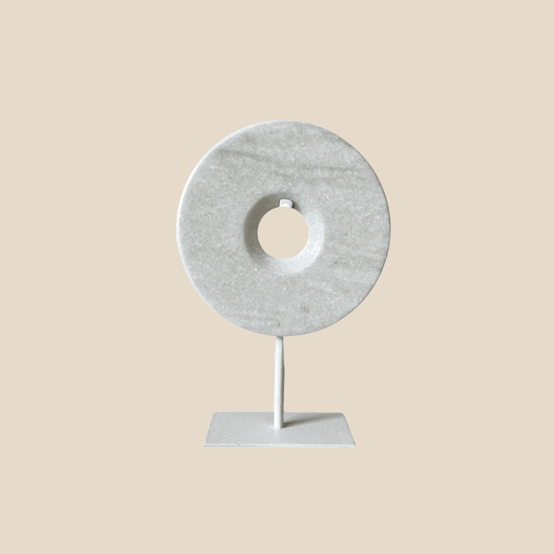 Ornament Marmer - Wit/Grijs - 20x30cm