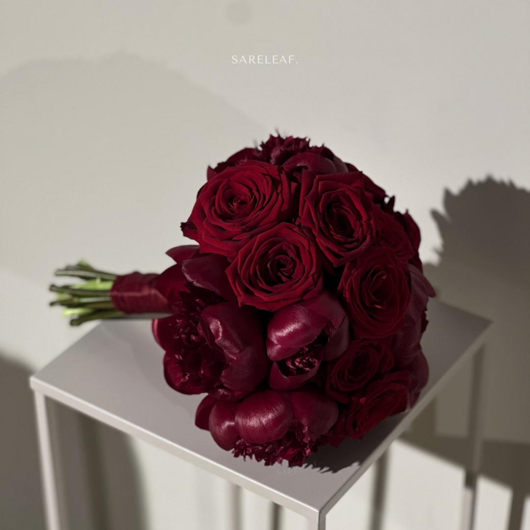 Bruidsboeket - Bloomy Bordeaux