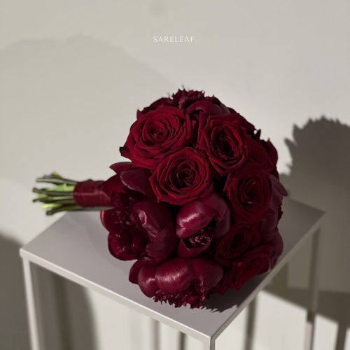Bruidsboeket - Bloomy Bordeaux