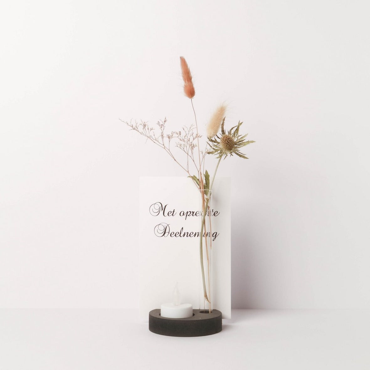 Kaart-, kaars- en bloemenhouder