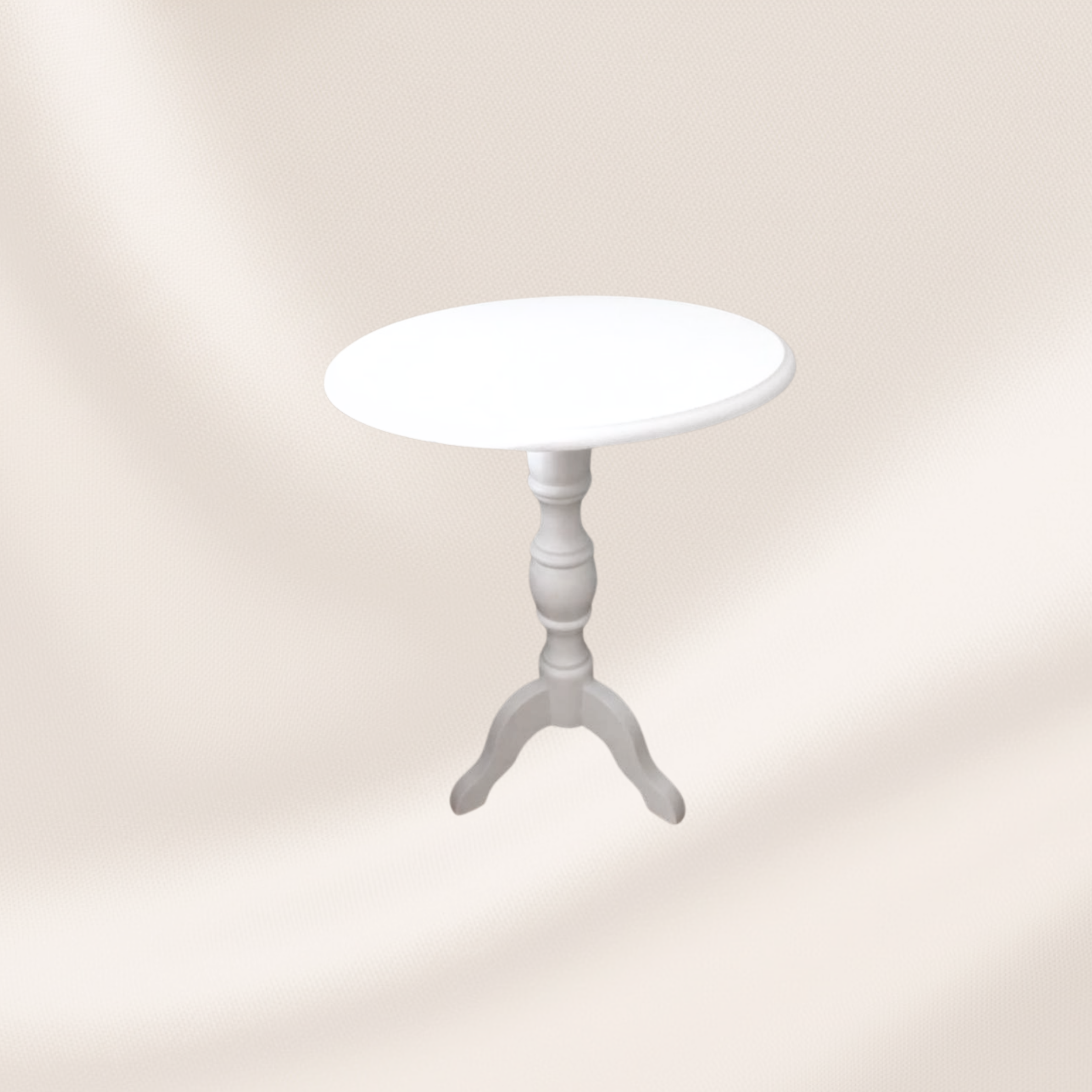 Verhuur - Bijzettafel - Brocant Wit