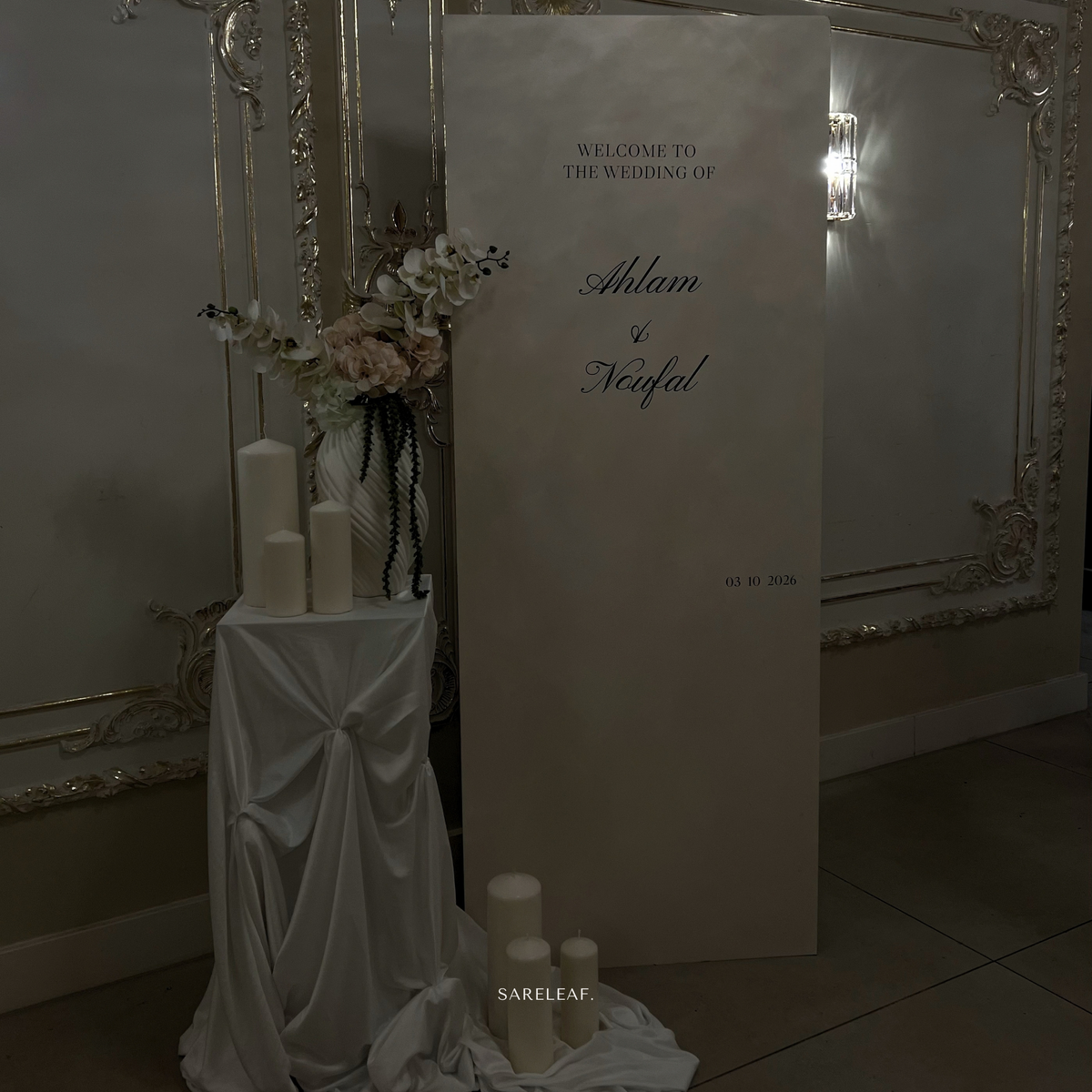 Verhuur - Gepersonaliseerd welkomstbord - XL Beige