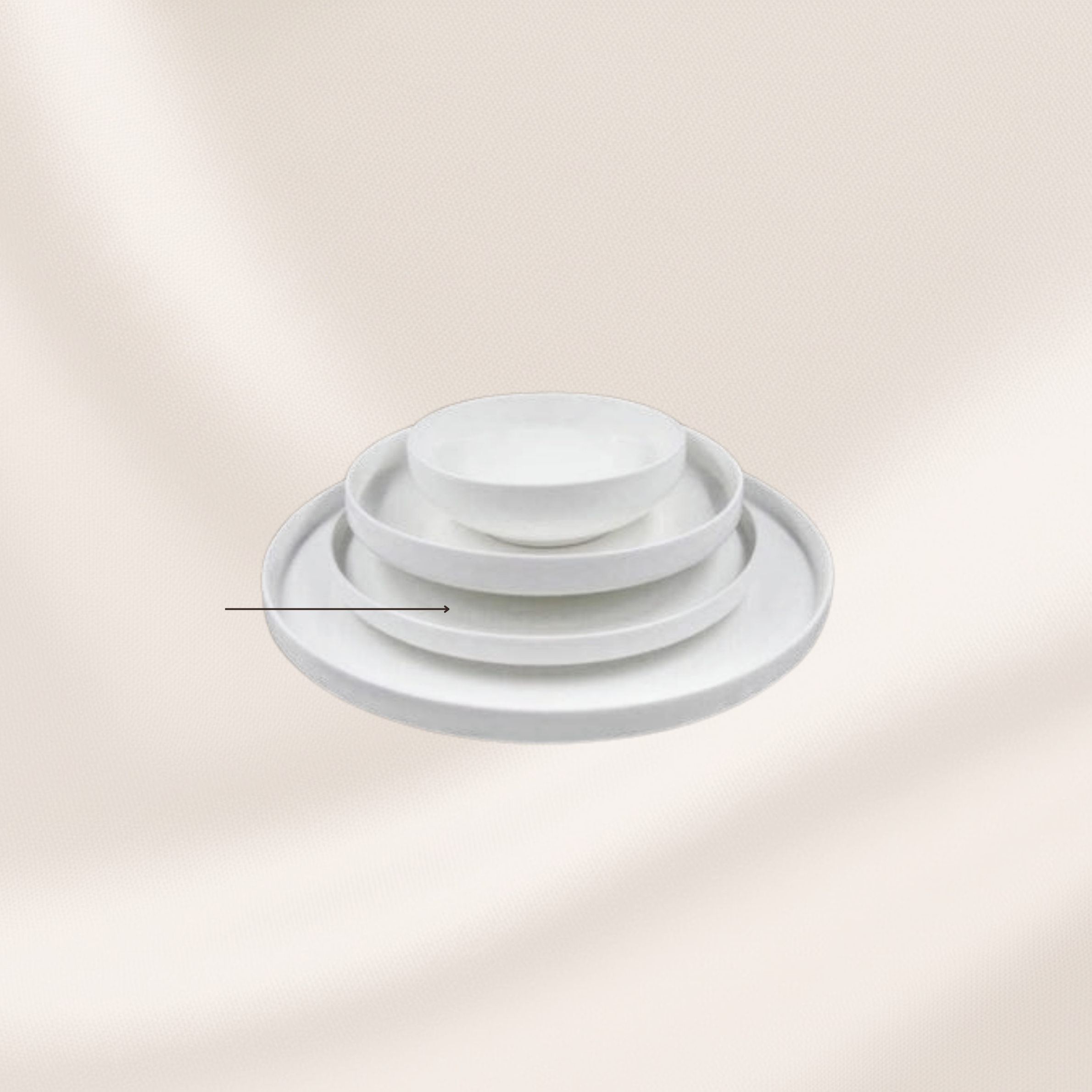 Verhuur - Bord plat met rand 20 cm - Wit