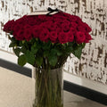 100 Red Naomi rozen in vaas
